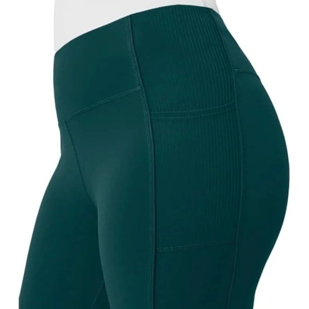 NWOT Mondetta Women's S Teal High-Waisted Performance Leggings G1781 - Picture 3 of 8